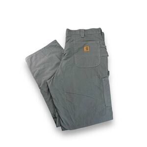 Carhartt Vintage Dungaree Fit Straight Leg Work Pants Men's Gray - Size 34x32